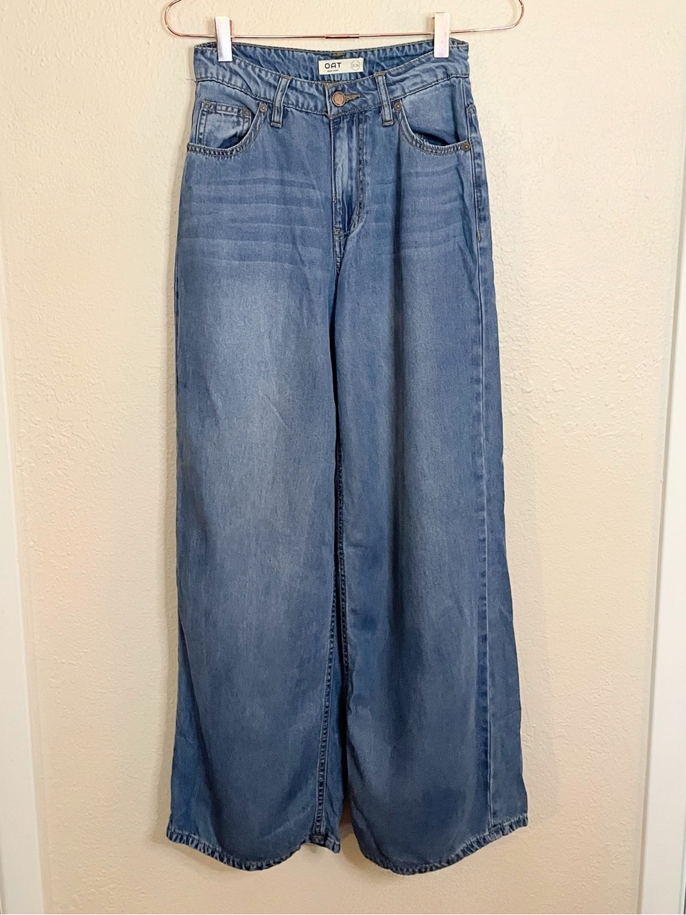 OAT New York High Rise Wide Leg Lyocell Jeans 2/26